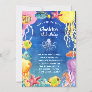 Invitación Fiesta de cumpleaños bajo el mar