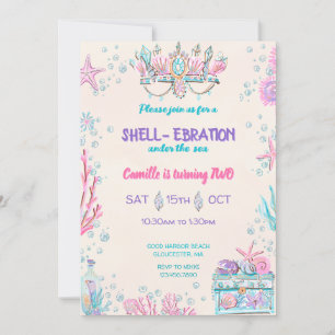 Invitación Fiesta de cumpleaños bajo el mar