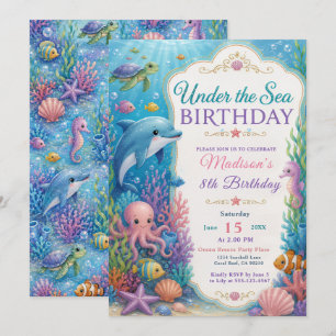 Invitación Fiesta de Cumpleaños Bajo el Mar