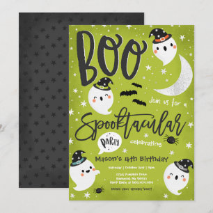 Invitación Fiesta de cumpleaños banal de Halloween