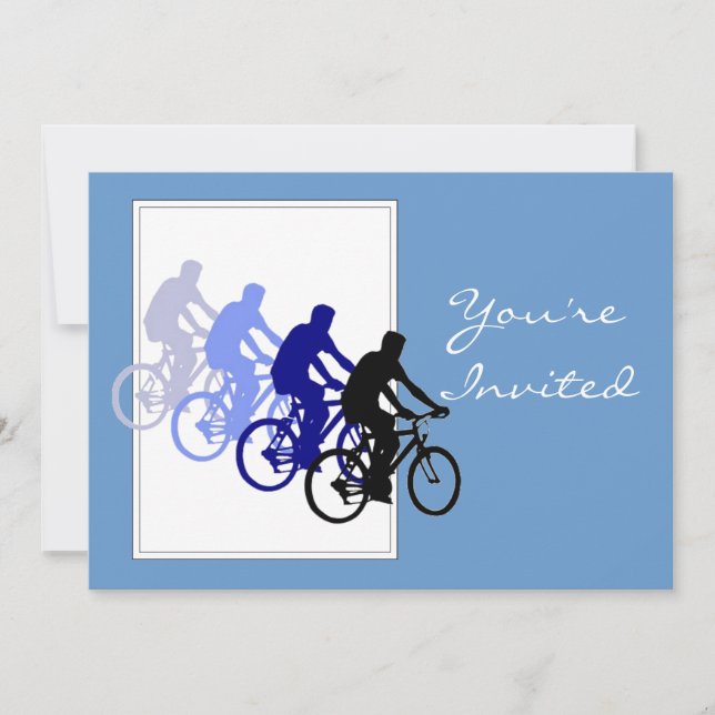 Invitación Fiesta de cumpleaños, bicicleta, bicicleta, ciclis (Anverso)