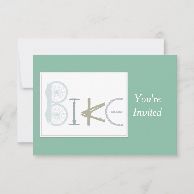 Invitación Fiesta de cumpleaños, bicicleta, bicicleta, ciclis (Anverso)