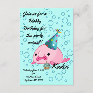 Invitación Fiesta de cumpleaños Blobfish
