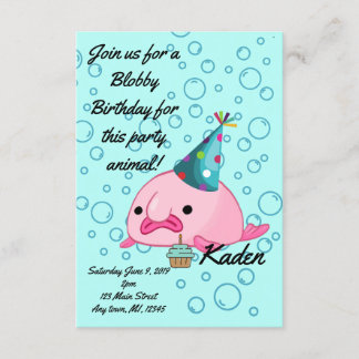 Invitación Fiesta de cumpleaños Blobfish