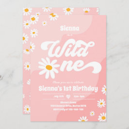 Invitación Fiesta de cumpleaños Boho Floral Daisy