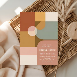 Invitación Fiesta de cumpleaños boho vibrante