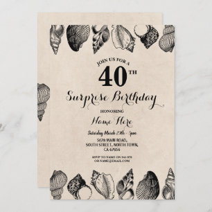 Invitación Fiesta de cumpleaños bombardea Ocean Beach Sea Men