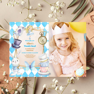 Invitación Fiesta de Cumpleaños Caprichosa de Alicia en el Pa