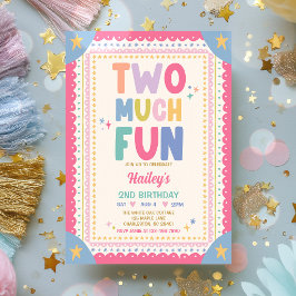 Invitación Fiesta de cumpleaños caprichosa de niña de 2 años 