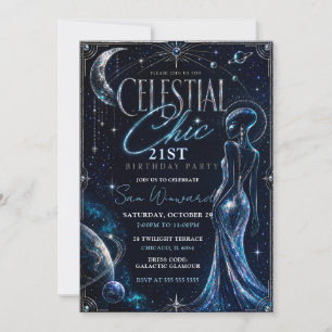 Invitación Fiesta de cumpleaños Celestial Chic 21