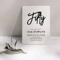 Fiesta de cumpleaños Chic Fifty 50 años | Negro y 