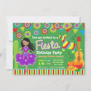 Invitación Fiesta de cumpleaños Chicas mexicanos