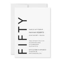 Fiesta de cumpleaños cincuenta y fabuloso moderno