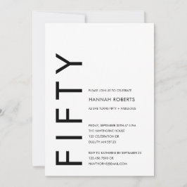 Invitación Fiesta de cumpleaños cincuenta y fabuloso moderno