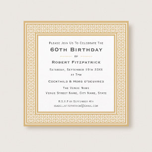 Invitación Fiesta de cumpleaños clásica de cualquier edad con