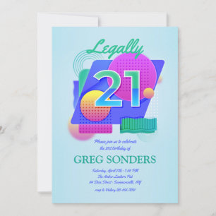 Invitación Fiesta de cumpleaños Club 21