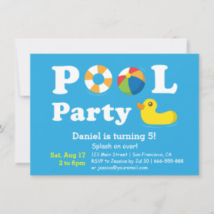 Invitación Fiesta de Cumpleaños Colorida con Salpicaduras de 