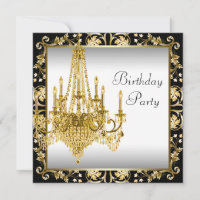 Fiesta de cumpleaños con candelabro de oro blanco 