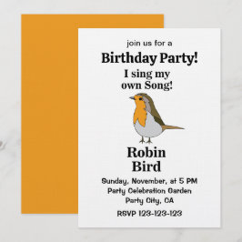 Invitación Fiesta de cumpleaños con cita divertida de Robin B