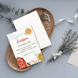 Invitación Fiesta de cumpleaños con color de agua rojo de la 