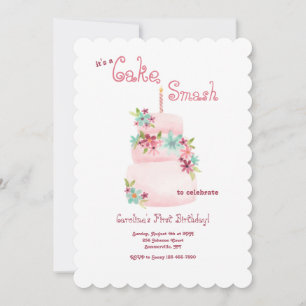 Invitación Fiesta de Cumpleaños con Destrucción de Torta
