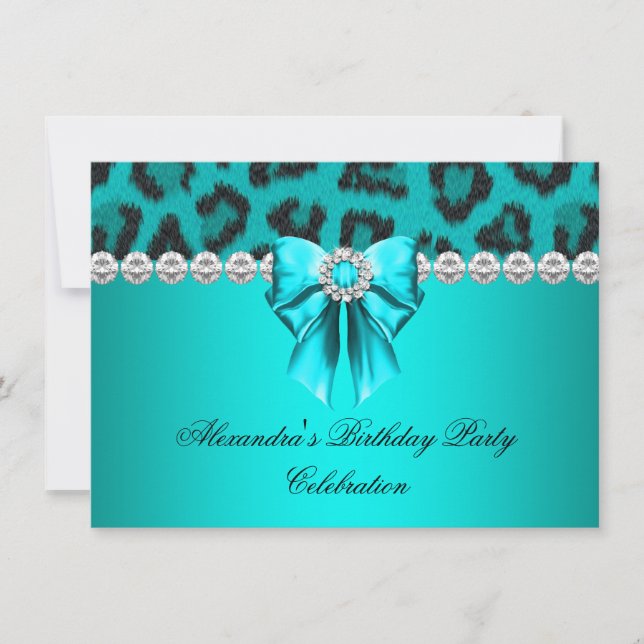 Invitación Fiesta de cumpleaños con diamantes de arco de tiza (Anverso)