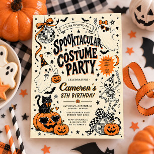 Invitación Fiesta de cumpleaños con disfraces de Halloween Es