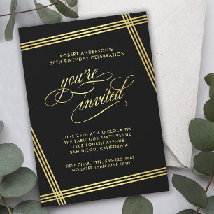 Invitación Fiesta de Cumpleaños con Elegancia Moderna