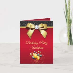Invitación Fiesta de Cumpleaños con Elegancia Romántica y Gla