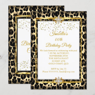Invitación Fiesta de Cumpleaños con Estampado de Animales en