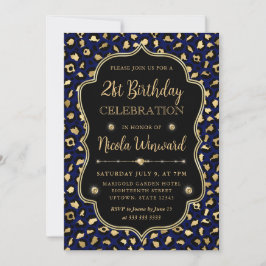 Invitación Fiesta de Cumpleaños con Estampado de Leopardo Dor
