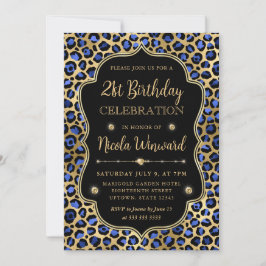 Invitación Fiesta de Cumpleaños con Estampado de Leopardo Dor