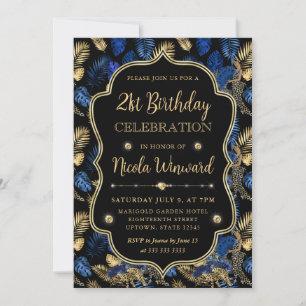 Invitación Fiesta de Cumpleaños con Estampado de Leopardo Dor