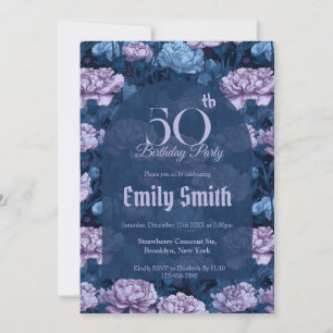 Invitación Fiesta de cumpleaños con estética única de clavel