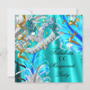 Invitación Fiesta de Cumpleaños con Fantástico Baile de Másca
