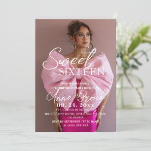 Invitación Fiesta de cumpleaños con foto moderna Sweet 16