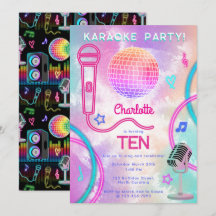 Fiesta de Cumpleaños con Karaoke Neon Glow Tie Dye