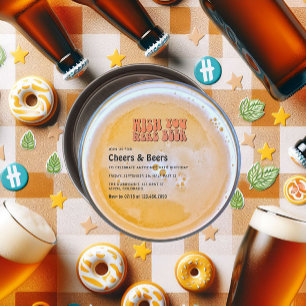 Invitación Fiesta de cumpleaños con la temática Retro Beer