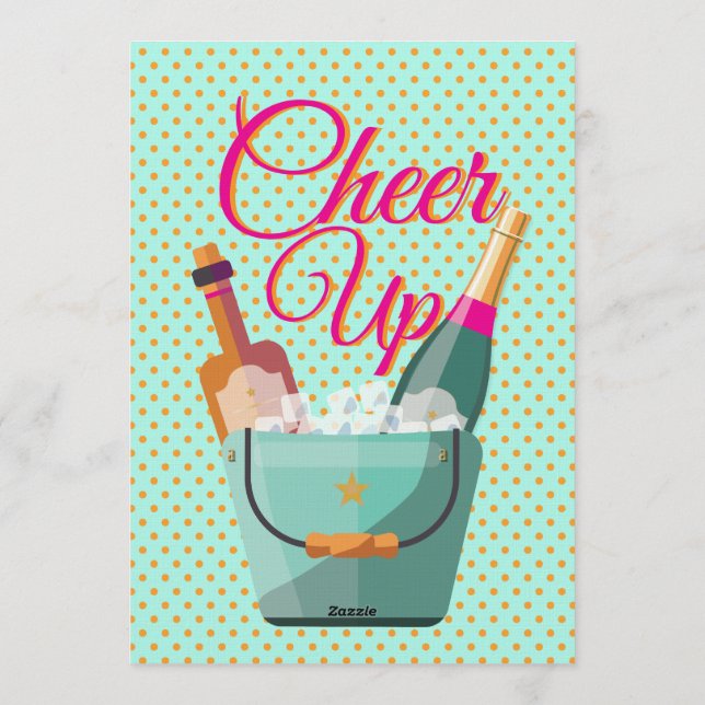 Invitación Fiesta de Cumpleaños con Lunares de Pastel (Reverso)