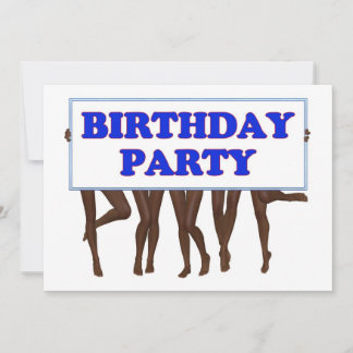 Invitación Fiesta de cumpleaños con piernas