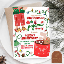 Fiesta de Cumpleaños con Pijamas de Navidad