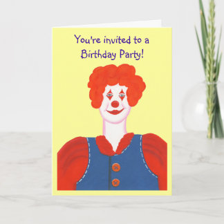 Invitación Fiesta de cumpleaños con pintura de pelo rojo y pa
