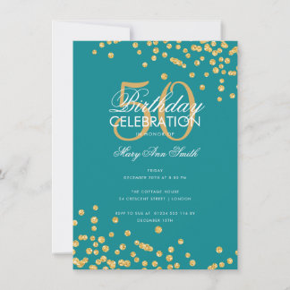 Invitación Fiesta de Cumpleaños con Presupuesto Limitado Glit