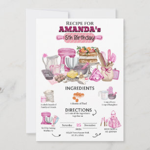 Invitación Fiesta de cumpleaños con sabor a crujiente Fiesta 