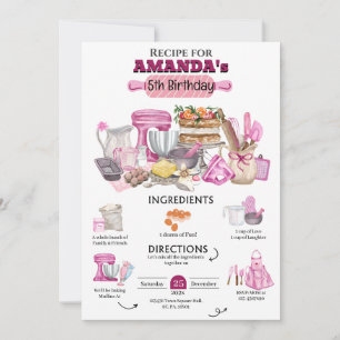 Invitación Fiesta de cumpleaños con sabor a crujiente Fiesta