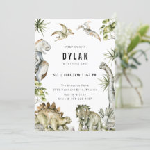 Fiesta de cumpleaños con tema de dinosaurios