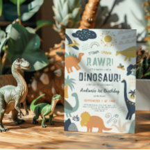Fiesta de cumpleaños con tema de dinosaurios