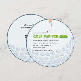 Invitación Fiesta de cumpleaños con tema de golf