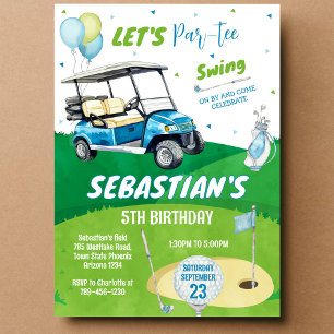 Invitación Fiesta de cumpleaños con tema de golf