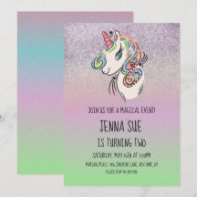 Fiesta de Cumpleaños con Unicornio Dibujado a Mano